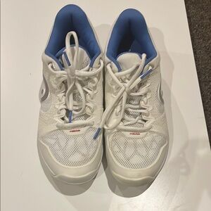 Head White and Blue Tennis Shoes